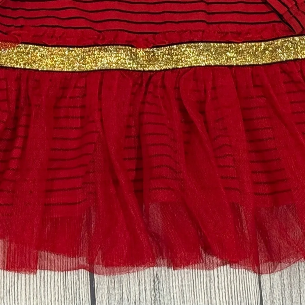 365 Kids from Garanimals Red Striped Long Sleeve Tutu Dress Girls Size 8